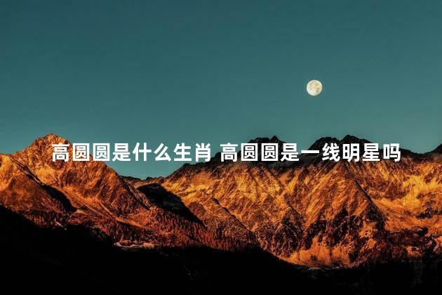 高圆圆是什么生肖 高圆圆是一线明星吗